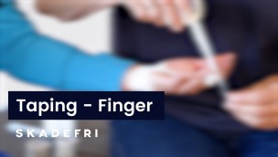 Skjermbilde av "tåkete" introvideo til video om teiping av finger