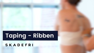 Skjermbilde av "tåkete" introvideo til video om teiping av ribbens brist